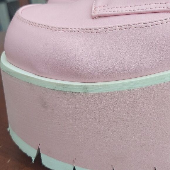 Demonia Ashes-57 Baby Pink Platform Vegan Leather Boots Sz 9 - Picture 8 of 15